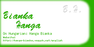 bianka hanga business card